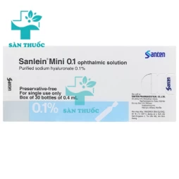 Sanlein Mini 0.1 (0,4ml) - Thuốc trị khô mắt của Nhật Bản
