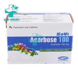 SaVi Acarbose 100 - Thuốc điều trị đái tháo đường tuyp 2