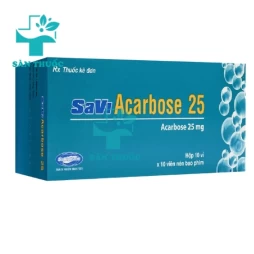 SaVi Acarbose 25 - Thuốc điều trị tiểu đường Tuyp II hiệu quả