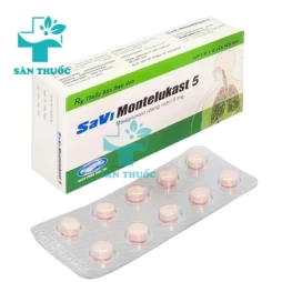 SaVi Montelukast 5mg - Thuốc dự phòng và điều trị hen phế quản
