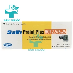 SaviProlol Plus HCT 2.5/6.25 - Thuốc trị tăng huyết áp hiệu quả