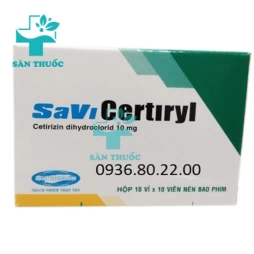 SaViCertiryl 10mg Savipharm - Thuốc trị viêm mũi dị ứng theo mùa