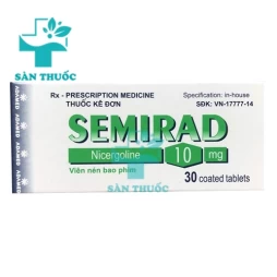 Semirad 10mg - Thuốc điều trị các bệnh lý liên quan đến thần kinh hiệu quả