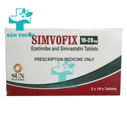 Simvofix 10/20mg Sun Pharma - Thuốc trị tăng Cholesterol máu
