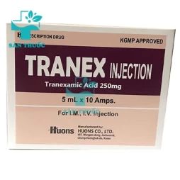 Tranex Injection 250mg/5ml Huons - Thuốc cầm máu trong trường hợp rong kinh