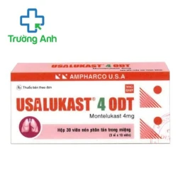 Usalukast 4 ODT Ampharco USA - Dự phòng và điều trị hen phế quản mạn tính