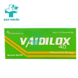 Vaidilox 40mg - Thuốc điều trị bệnh gout mãn tính của Armephaco