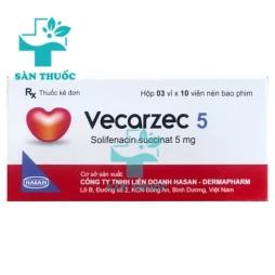 Vecarzec 5mg Hasan - Thuốc điều trị bệnh tiểu không tự chủ