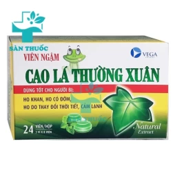 Viên ngậm Cao lá thường xuân Vega - Giảm viêm đường hô hấp kèm ho