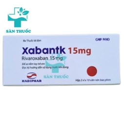 Xabantk 15mg Hadiphar - Thuốc dự phòng đột quỵ và tắc mạch