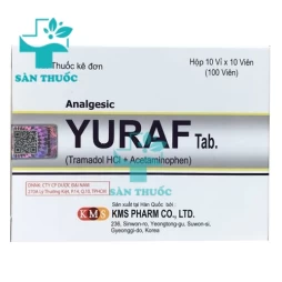 Yuraf Tab. - Thuốc điều trị cơn đau trung bình, nặng của KMS Pharm