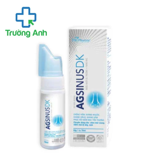 Xịt mũi Agsinus DK 70ml - Giúp vệ sinh mũi hiệu quả của DK Pharma