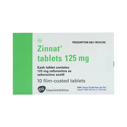 Zinnat tablets 125mg - Thuốc điều trị nhiễm khuẩn hiệu quả của UK