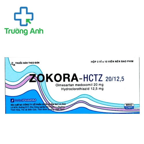 Zokora-HCTZ 20/12,5 - Thuốc điều trị tăng huyết áp của Davipharm